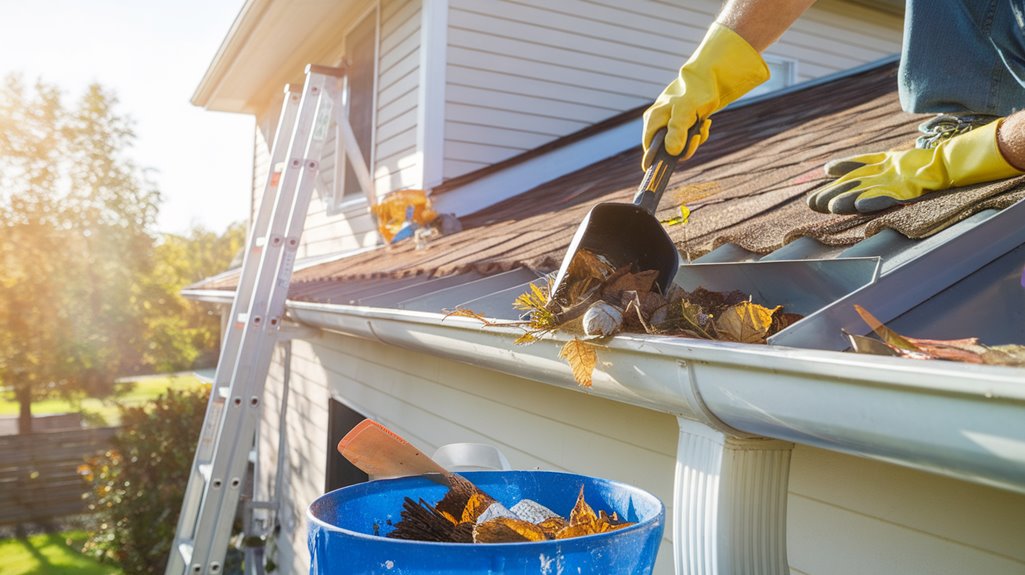 Seamless aluminum gutter installation on a Winter Park, FL home