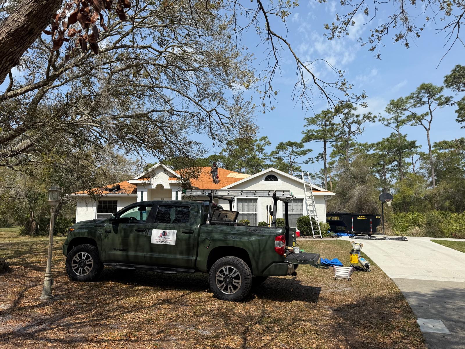 Annual roof maintenance inspection and debris clearing in Sanford, FL