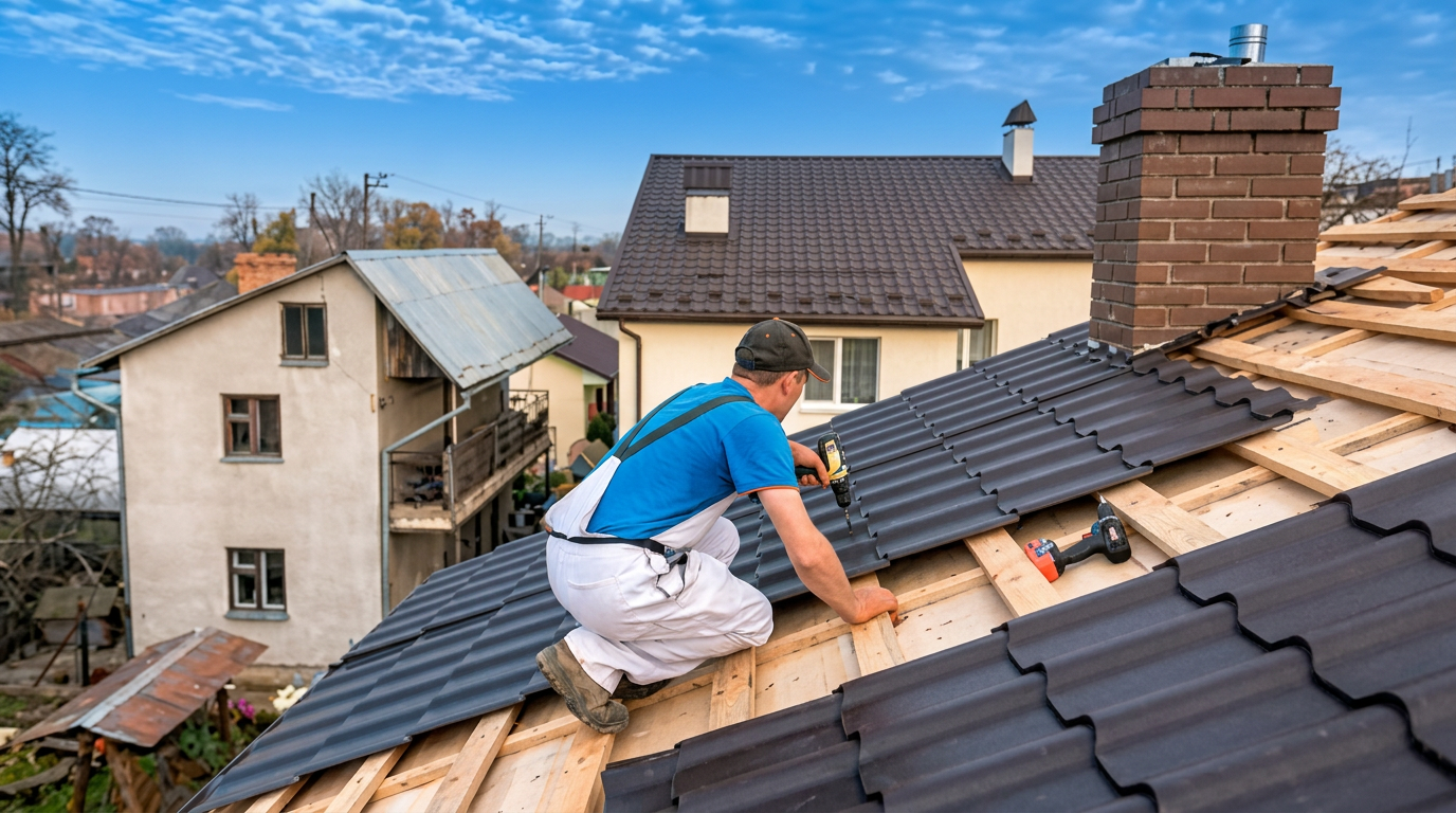 Assure-U Roofing crew completing a roofing project in Winter Park, FL